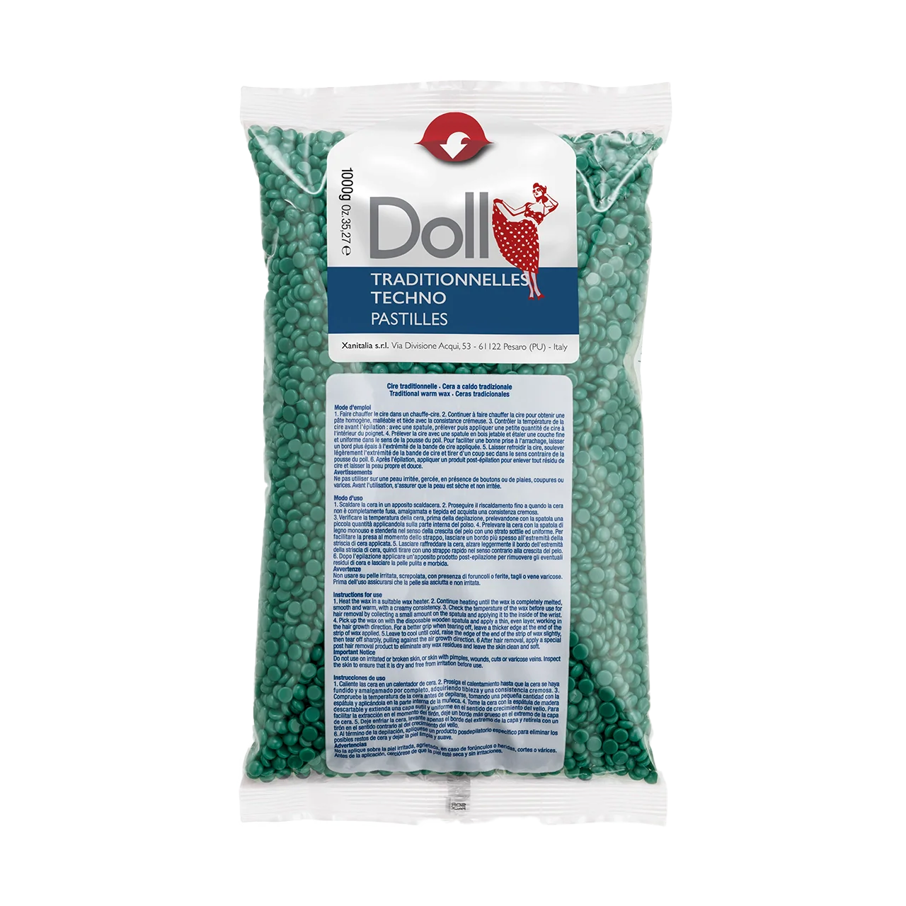 Green Clorofilla Non-strip Traditional Wax Pastilles 1kg