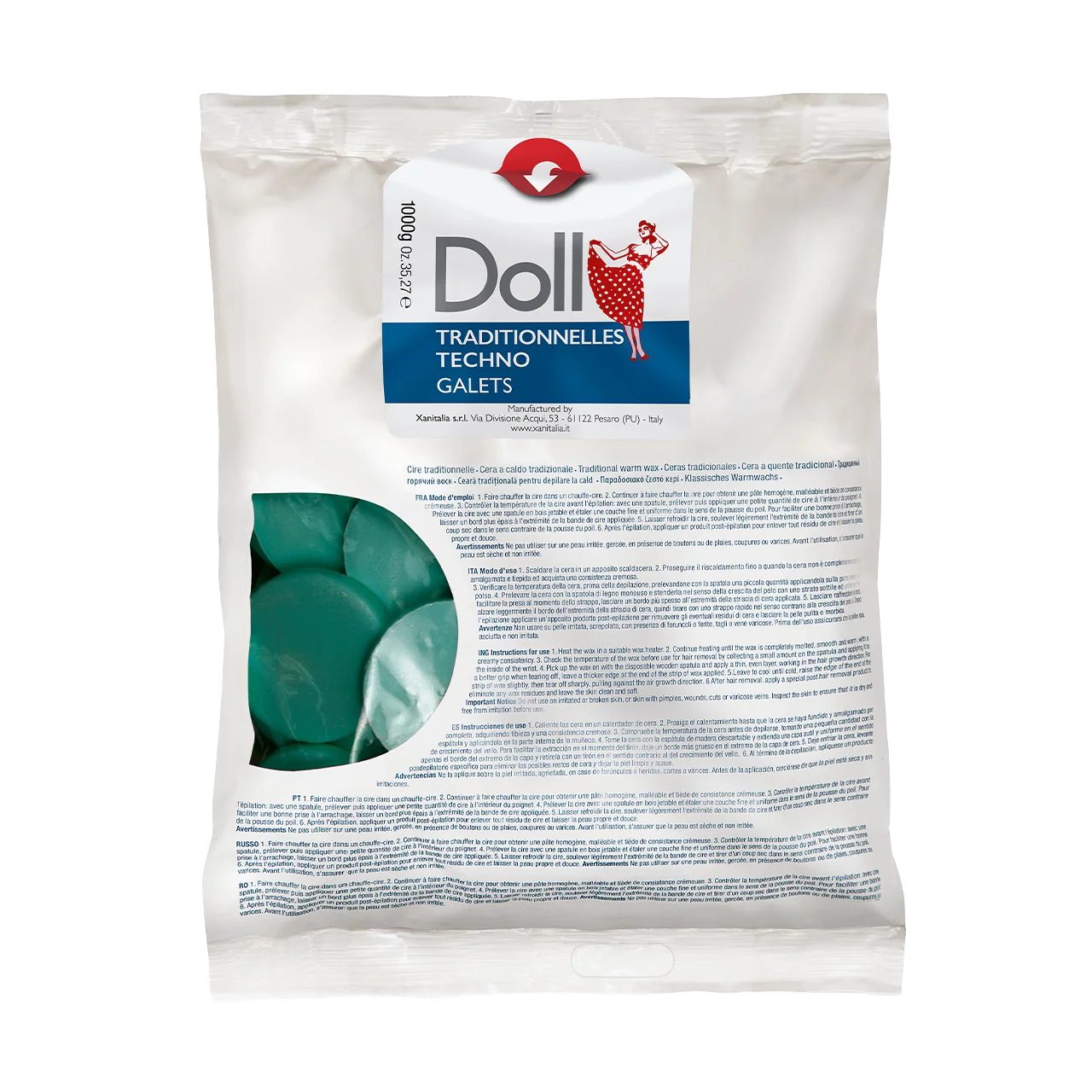 Verde (Green) Non-Strip Wax Galets 1kg