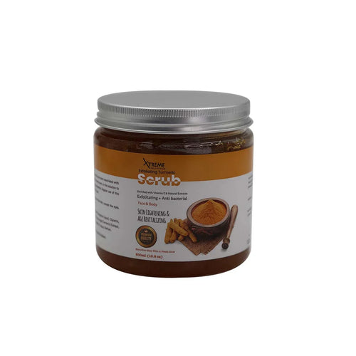 Xtreme Collection Exfoliating Turmeric Skin Lightening & Age Revitalizing Face & Body Scrub 500ml