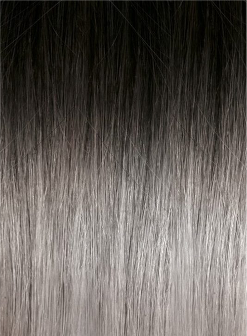 Keratin Fusion Classic Hair Extension 25 Strands Ombre 1B/Sliver 50/55CM 20GR