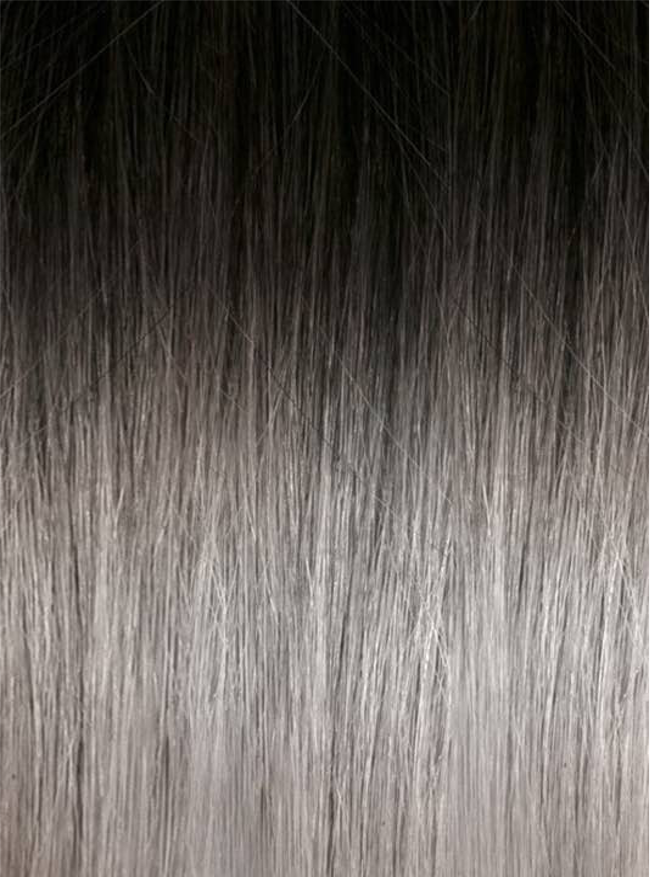 Keratin Fusion Russian Hair Extension 20PCS Ombre 1B/SIL Black/Silver 55CM