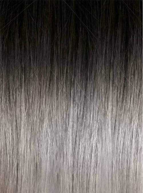 Keratin Fusion Russian Hair Extension 20PCS Ombre 1B/SIL Black/Silver 55CM